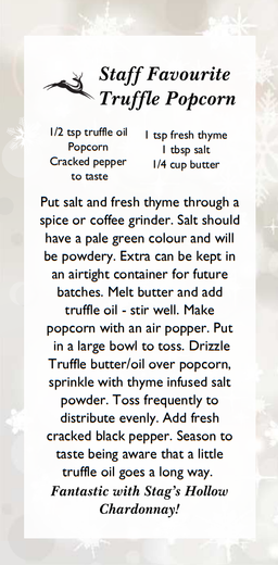 Stag's Hollow Staff's Fave Truffle Popcorn